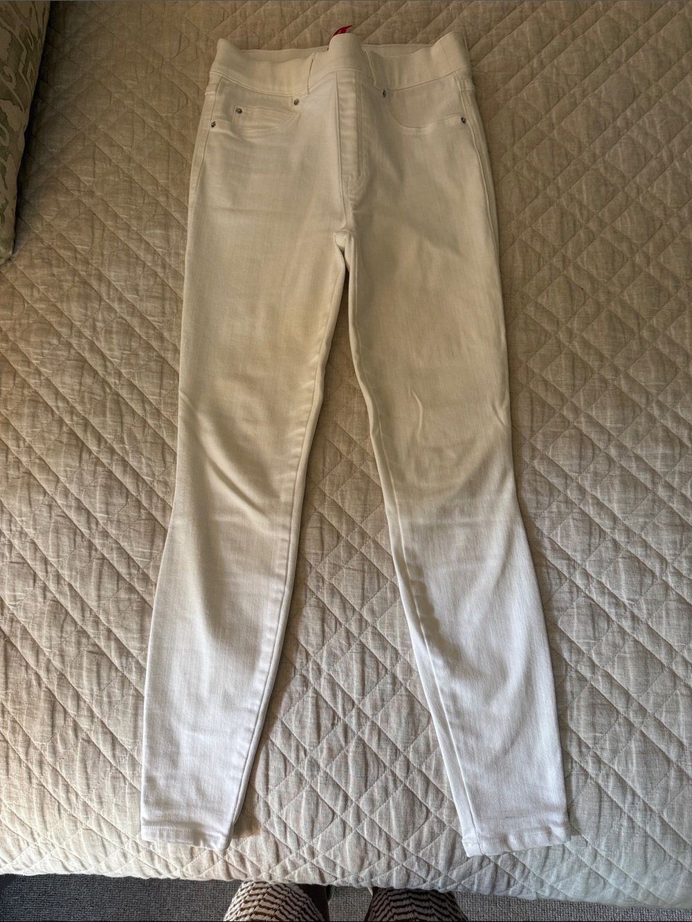 SPANX White High-Waist Shaping Jeans
